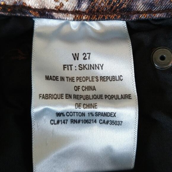 Else Bronze Metallic Skinny jeans size 27 - Picture 10 of 12